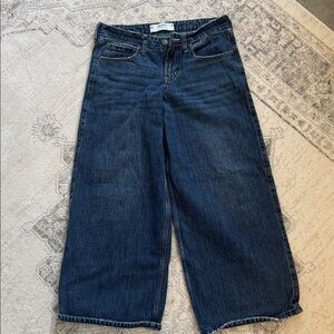 Hollister Low-Rise Super Baggy Jeans in Blue Short